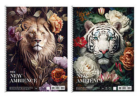 Коледж блок А4+ 80 арк спіраль клітинка УФ лак STUDENT 6519 Асорті