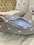 Наволочка для подушки для вагітних бавовняна на блискавці, наволочка на подушку для беременных хлопковая, фото 5