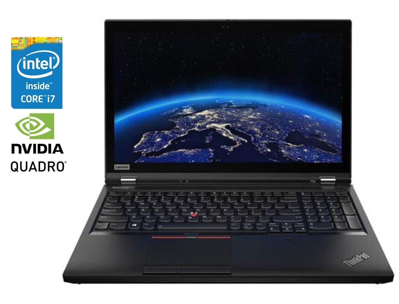 Ноутбук Lenovo ThinkPad P53/ 15.6" (1920x1080)/ Core i7-9750H/ 16 GB RAM/ 512 GB SSD/ Quadro T1000 4GB