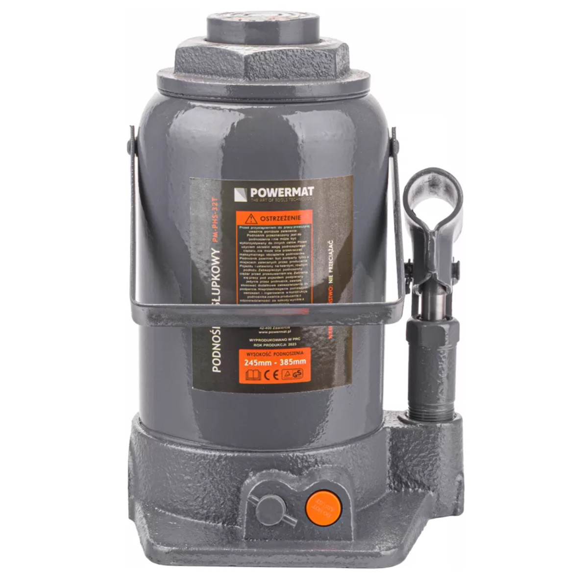 Домкрат пляшковий гідравлічний Powermat PM-PHS-32T