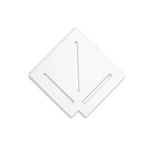 Кутовий елемент Aquaviva DK-20-1 Matt для переливної решітки 90° 195/25 мм (білий)