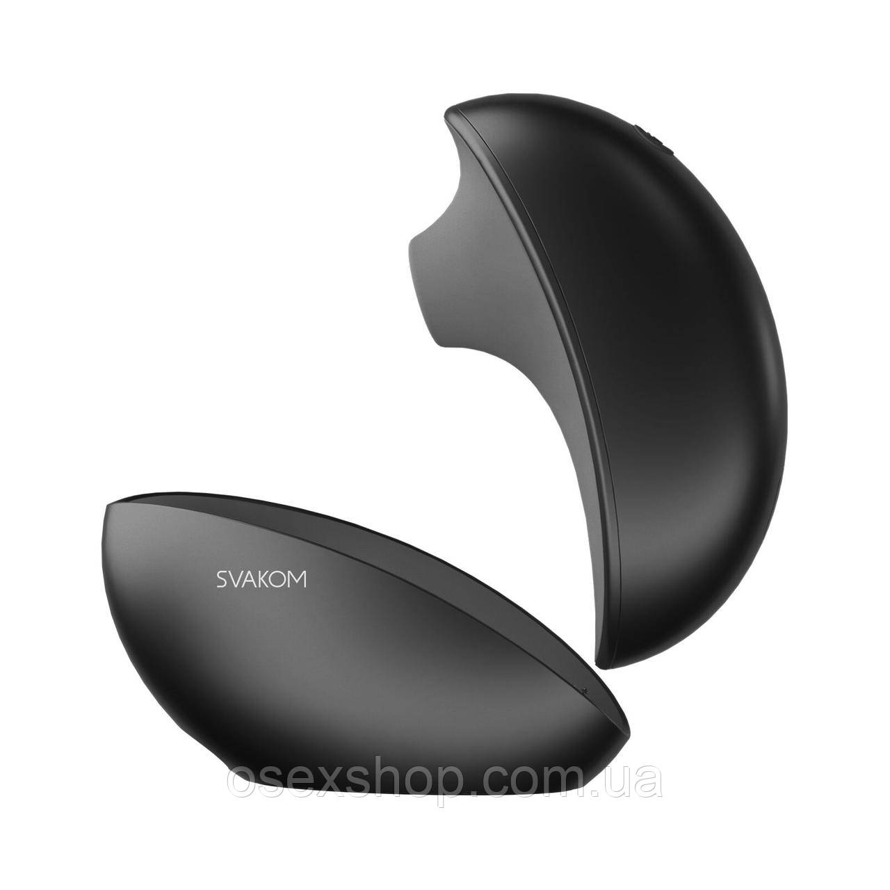 Вакуумний кліторальний смарт-стимулятор Svakom Pulse Galaxie Midnight Black, проєктор зоряного неба, фото 1