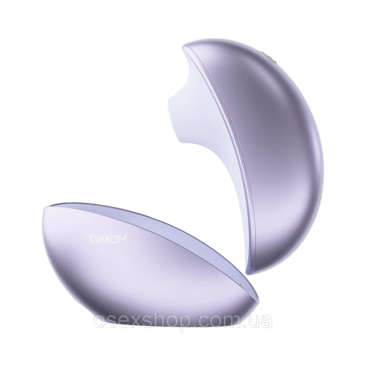 Вакуумний кліторальний смарт-стимулятор Svakom Pulse Galaxie Metal Lilac, проєктор зоряного неба, фото 1