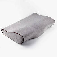 Подушка ортопедична з ефектом памяті для комфортного сну медична 50 * 30  см сіра