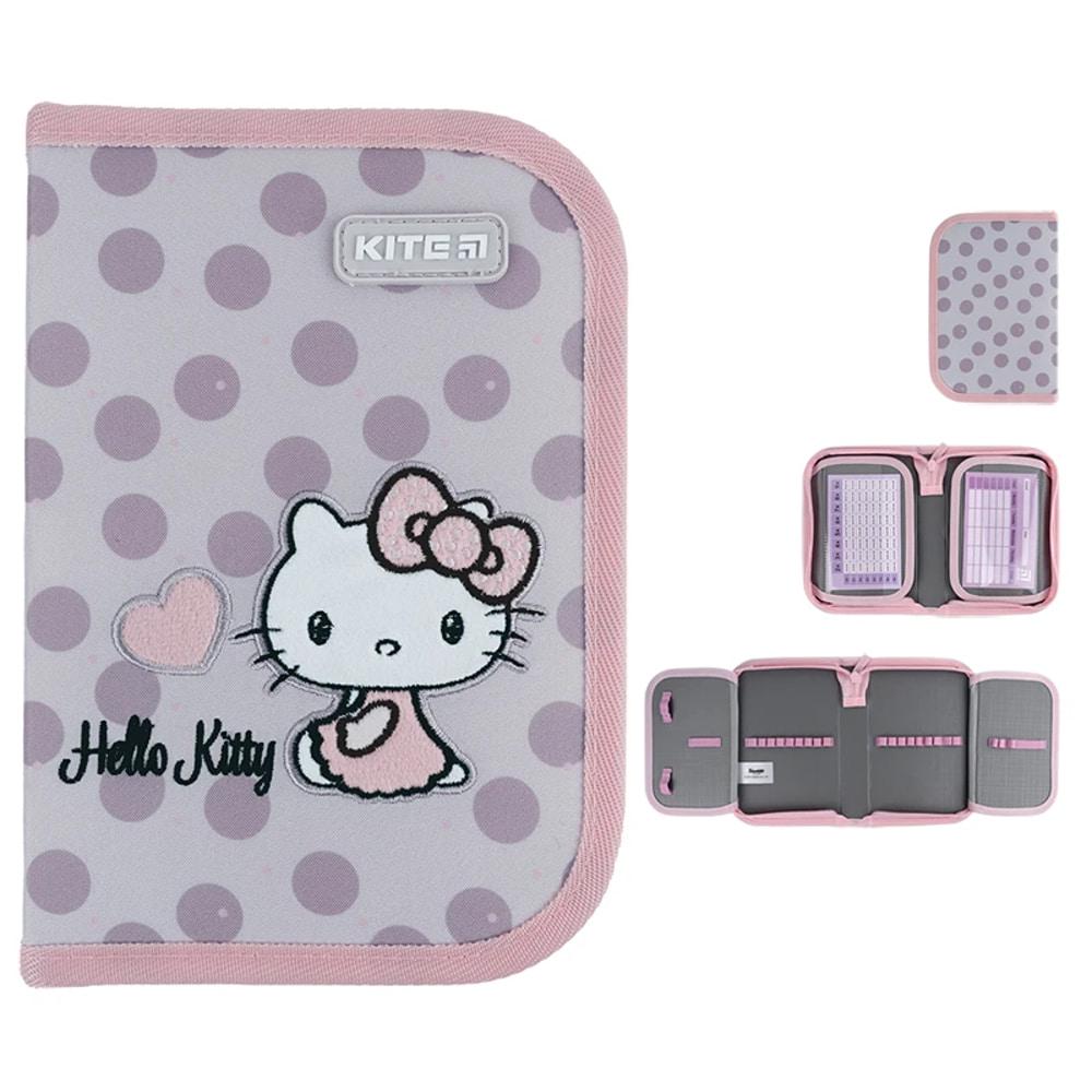 Пенал 1 відділення з 2 закотами Kite мод 622 Hello Kitty HK24-622