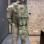 Підсумок фартух напашник для плитоноски, розмір L, Піксель, WINTAC, Cordura 1000D, сумка під балістичний пакет, фото 2