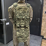 Підсумок фартух напашник для плитоноски, розмір L, Піксель, WINTAC, Cordura 1000D, сумка під балістичний пакет, фото 3
