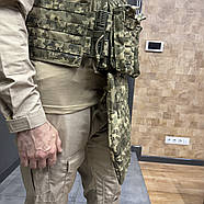 Підсумок фартух напашник для плитоноски, розмір L, Піксель, WINTAC, Cordura 1000D, сумка під балістичний пакет, фото 5