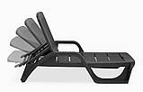 Шезлонг пластиковий BICA Nilo, графіт, фото 2