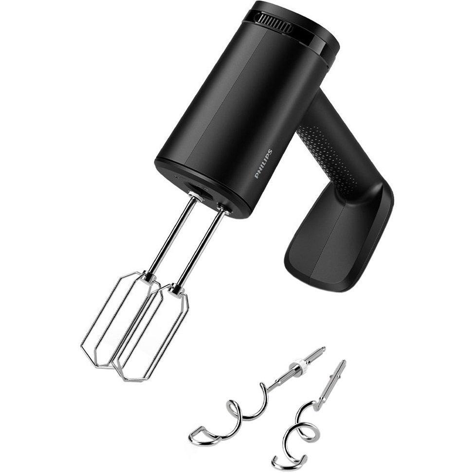 Миксер Philips ручной 5000 series 500Вт, насадки-4, турборежим, черный ...