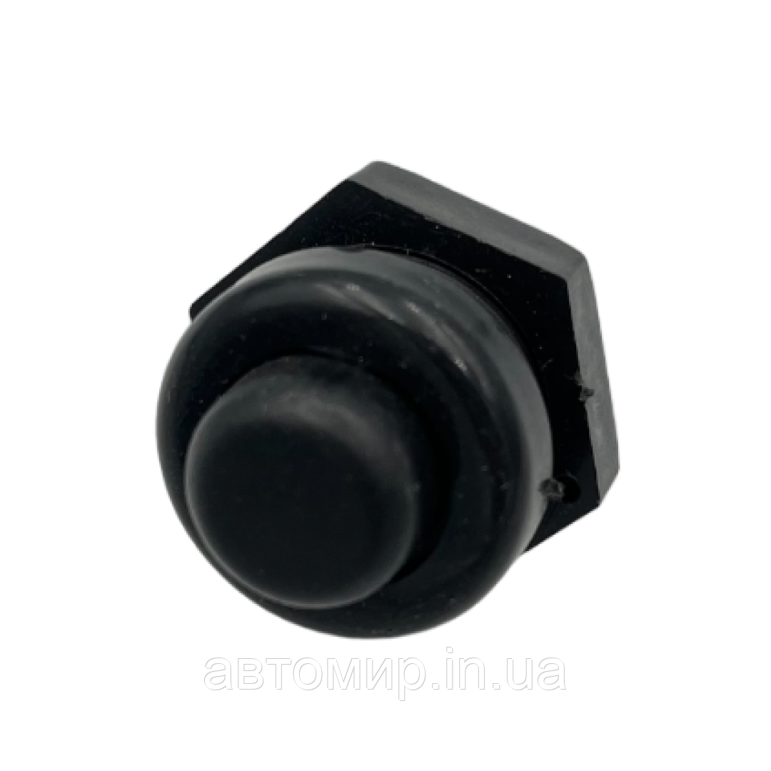 Універсальна натискна кнопка круглої форми RH-018 12-220V чорного кольору без фіксації FL-651675, фото 1