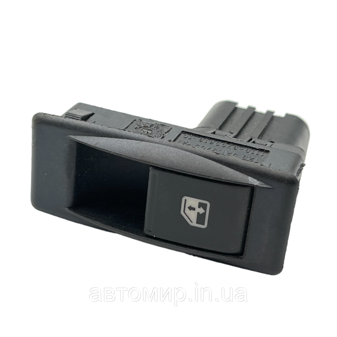 Автомобільний перемикач склопідйомника чорного кольору 12-24V прямокутної форми FL-707231, фото 1