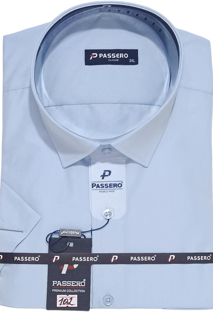 Теніска чоловіча батальна Passero vk-0102 однотонна класична Туреччина ошатна стильна короткий рукав 3XL