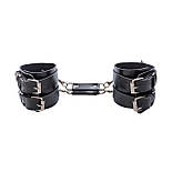 Наручники чоловічі Art of Sex — Handcuffs Dragons man з екошкіри, колір чорний, фото 2