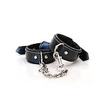 Наручники з екошкіри Art of Sex — Handcuffs Emoji, колір чорний, фото 2