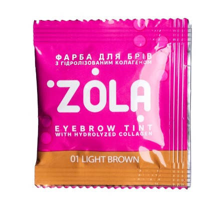 Фарба для брів Zola 01 Light brown саше 5 мл, фото 1