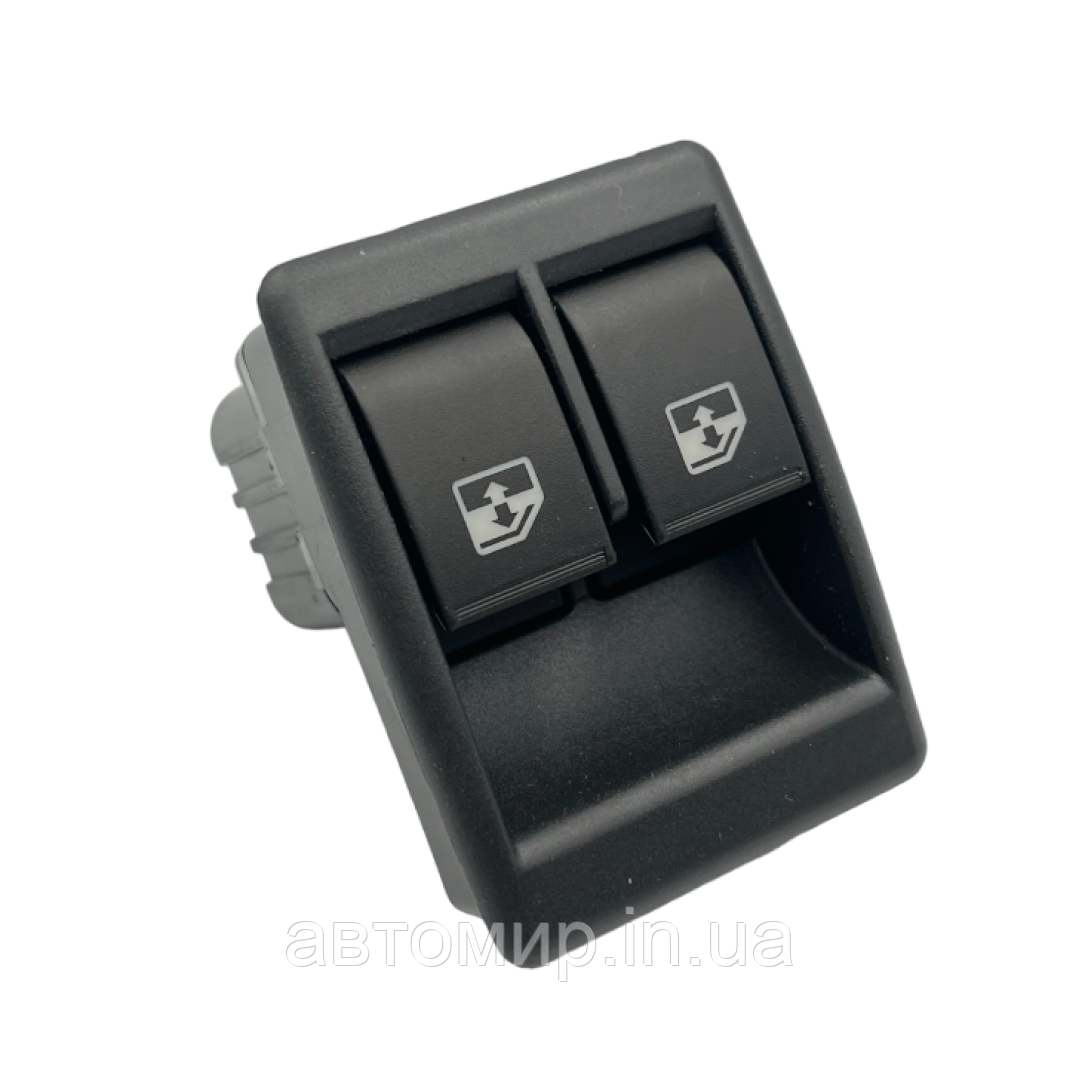 Блок керування склопідйомниками прямокутної форми 12-24V чорного кольору FL-773897, фото 1