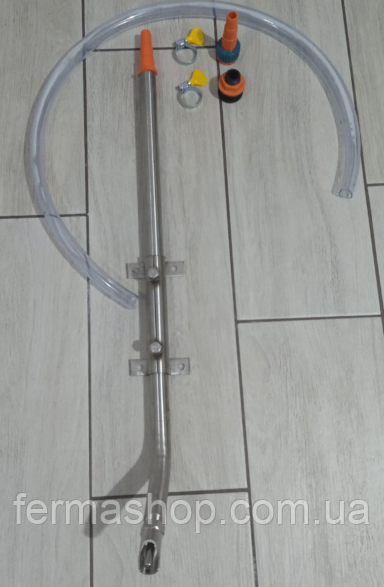 Система ніпельного напування для свиней та поросят від 25 кг з нержавіючої сталі - опора регулюється за висотою, фото 1