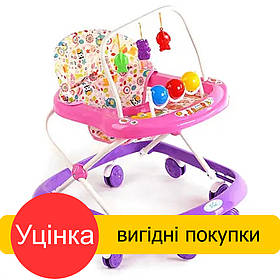Уцінка! Дитячі ходунки JOY (6 кольорів, музична панель, колеса d=7см, у коробці) 992