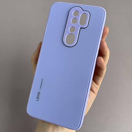 Чохол для Xiaomi Redmi Note 8 Pro скляний чохол із захистом для камери на сяомі редмі нот 8 про бузковий k9e, фото 1