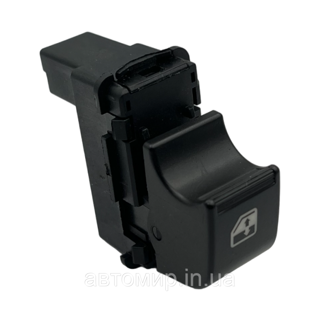 Кнопка керування склопідйомниками прямокутної форми чорного кольору 12-24В FL-818342, фото 1