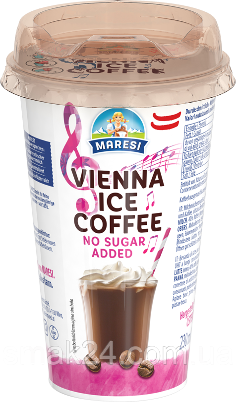 Холодна кава з молоком без цукру Maresi Vienna Ice Coffee No Sugar Added 230 мл Австрія