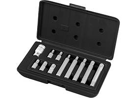 Набір біт SPLINE, хвостовик-шестигранник 1 1/2", CrV,10 мм, 11 перед