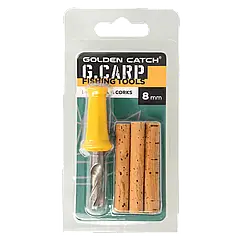 Свердло із пробковими паличками GC G.Carp Bait Drill & Corks 8 мм