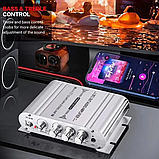 Підсилювач потужності + сабвуфер. ST-838. AUX, 2*20+40W, RMS. Аудіо,12 V-силів, фото 8