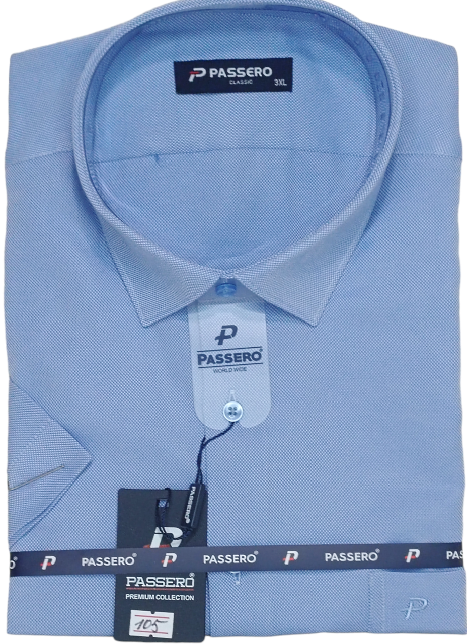 Теніска чоловіча батальна Passero vk-0105 однотонна класична Туреччина ошатна стильна короткий рукав 3XL