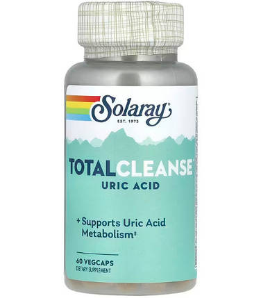 Харчова добавка Solaray Total Cleanse Uric Acid 60 Caps, фото 1
