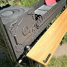 Великий мангал на колесах з піччю під казан і подвійним дном "Султан", фото 2