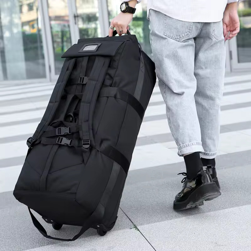 Сумка-рюкзак тактична на колесах 80л Чорна Solve KT6003802