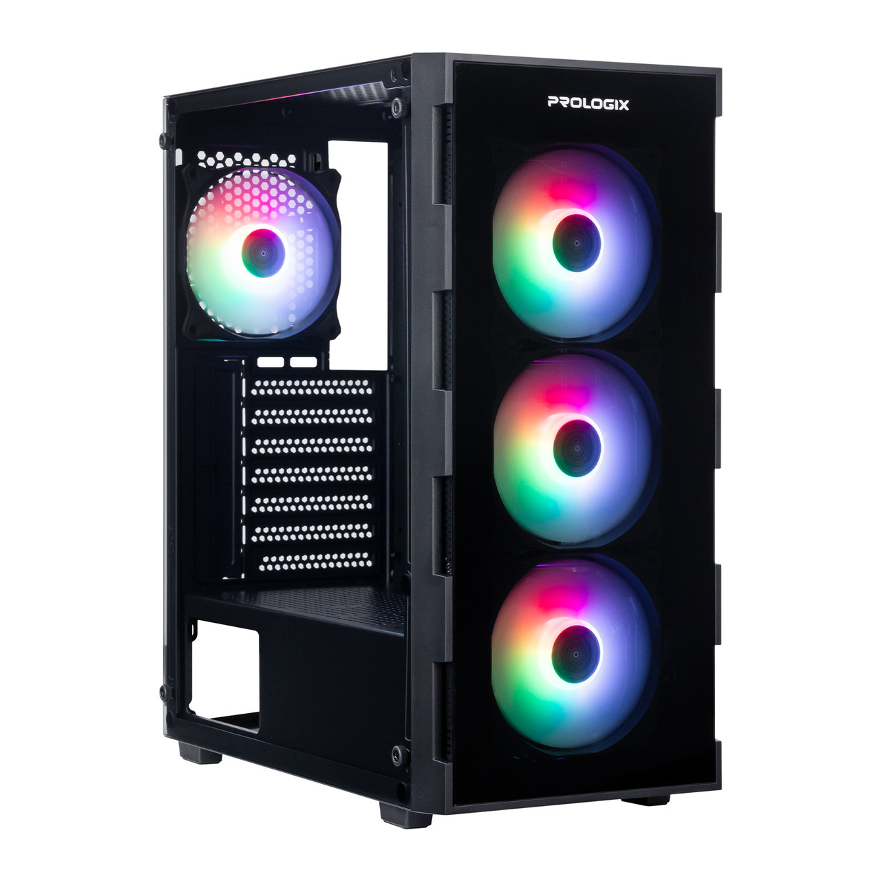 Корпус Prologix E114 Tempered Glass Black, фото 1