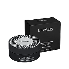 Патчі для шкіри навколо очей з екстрактом чорних перлин Bioaqua Black Pearl Crystal Clear Eye Mask гідрогелеві