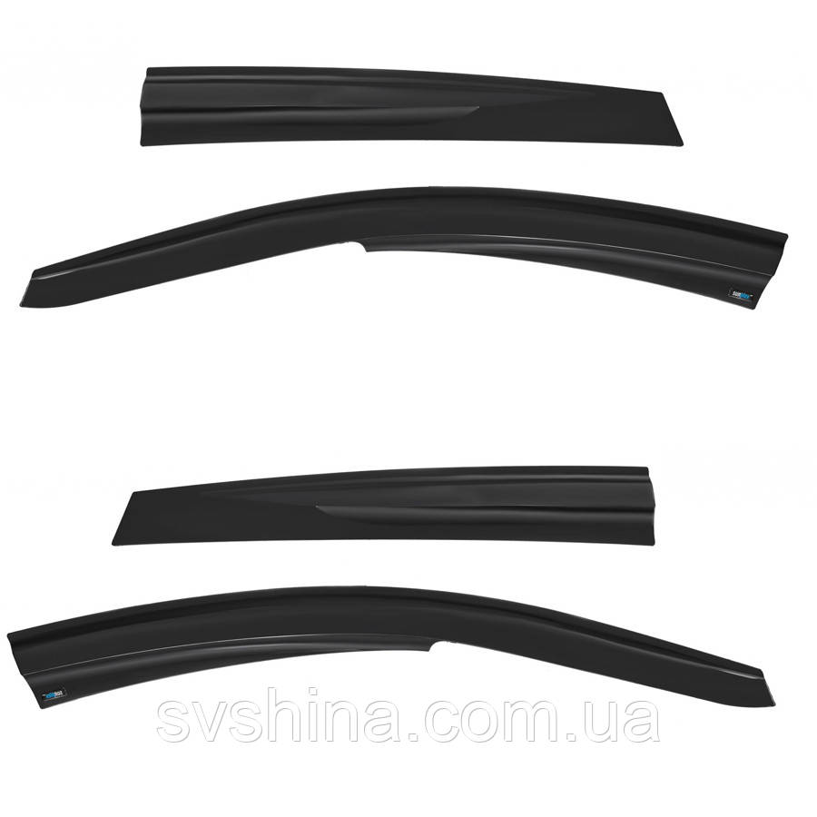 Дефлектори вікон на скотчі SunPlex Volkswagen Polo 2010-2017 HB 4шт, SP-S-47