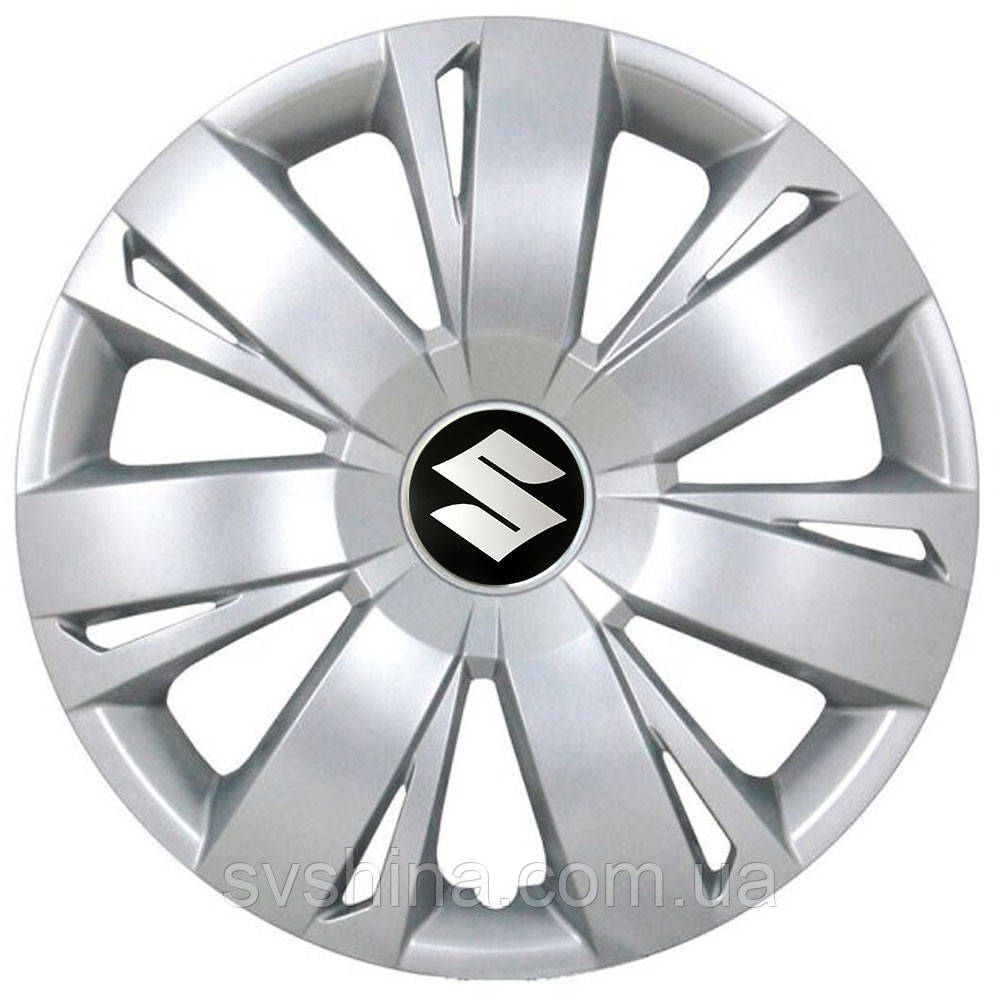 Автомобільні модельні ковпаки R16 SJS Suzuki 411 4шт, сріблясті