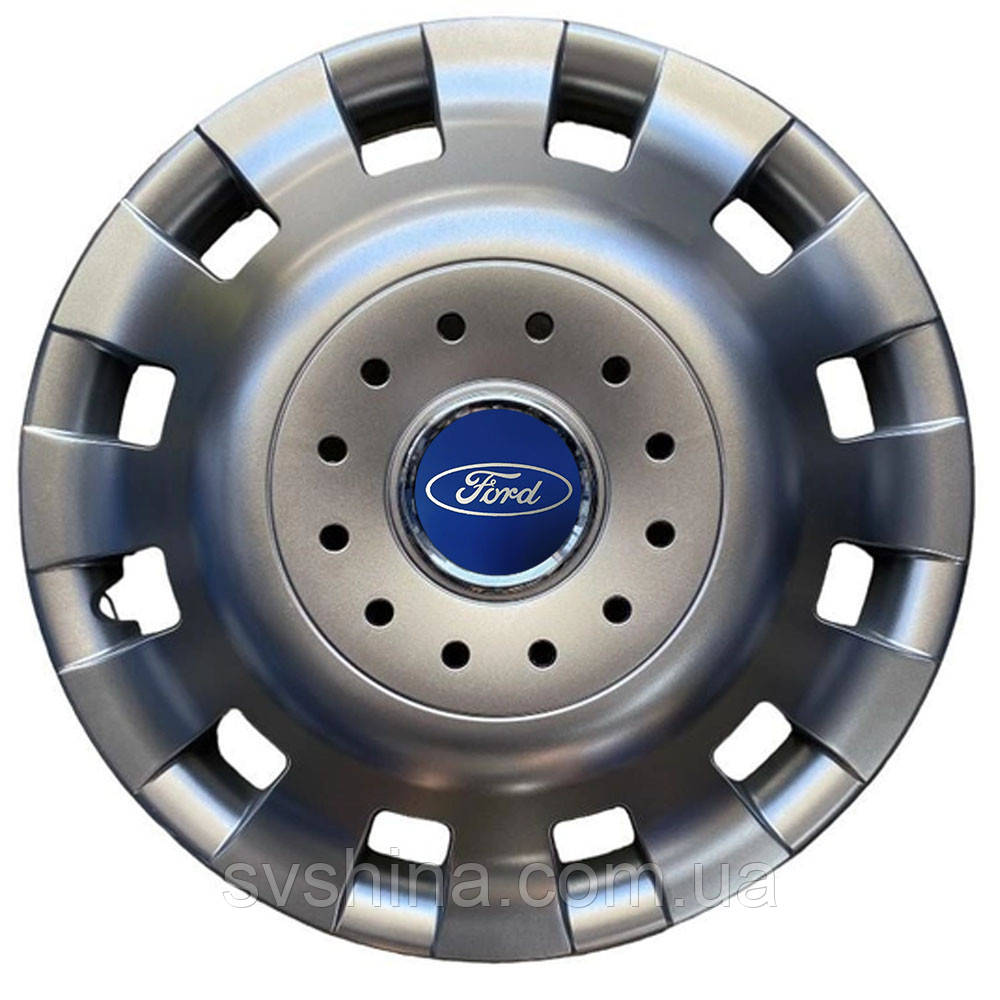 Автомобільні модельні ковпаки випуклі (на буси) R16 SJS Ford 414 4шт, сріблясті
