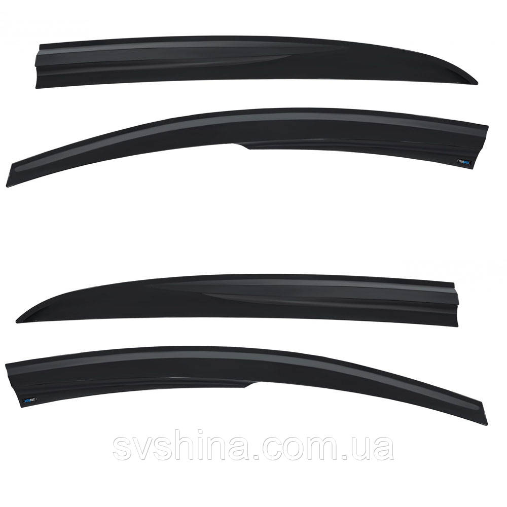 Дефлектори вікон на скотчі SunPlex Renault Megane 4 2016-2023, 4 шт, SP-S-87