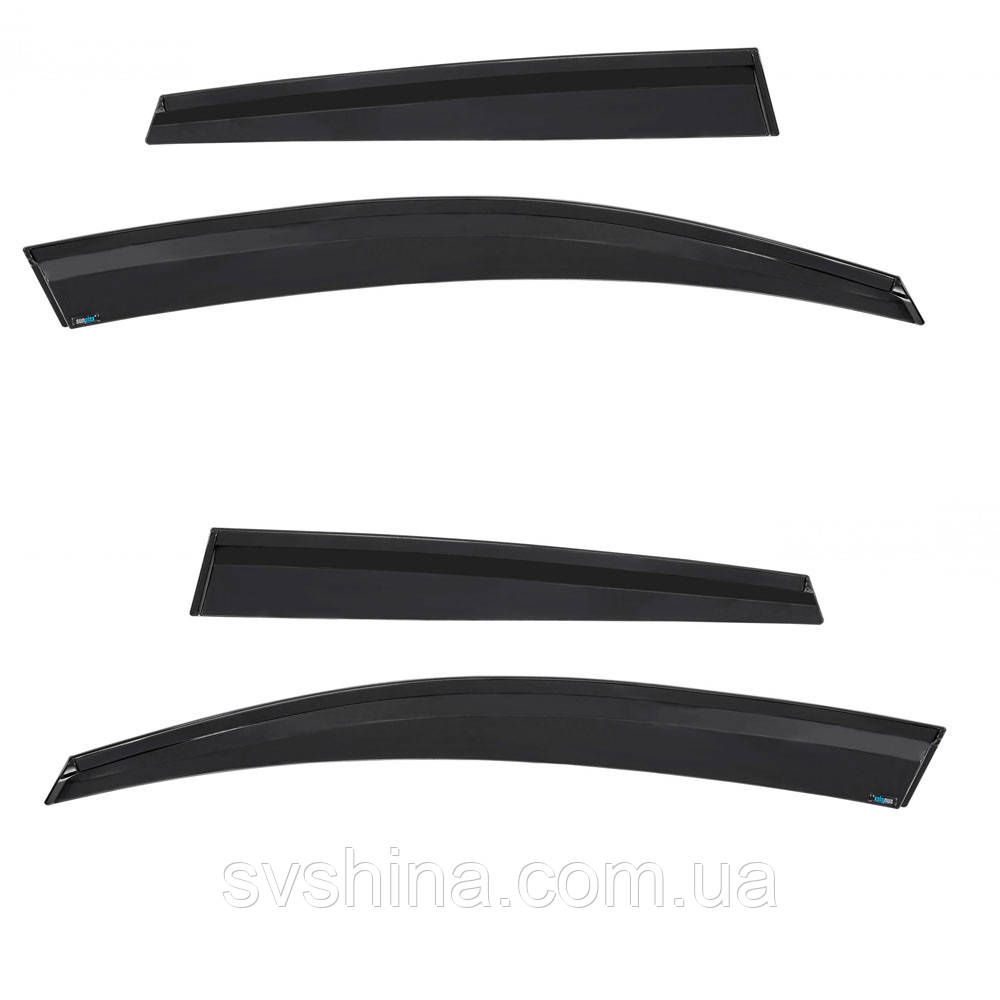 Дефлектори вікон на скотчі SunPlex Renault Clio 5 2012-2019, 4 шт, SP-S-119