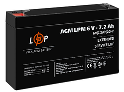 АКБ AGM LPM 6V - 7.2 Ah