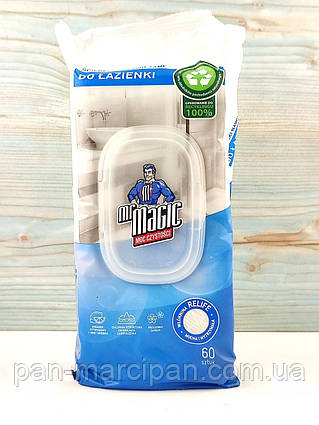 Вологі серветки для збирання ванної Mr Magic 60 шт Польща