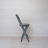 Високий дерев'яний складний стілець зі спинкою для кафе барів балконів Вільха 63 см, фото 3