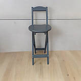 Високий дерев'яний складний стілець зі спинкою для кафе барів балконів Вільха 63 см, фото 6