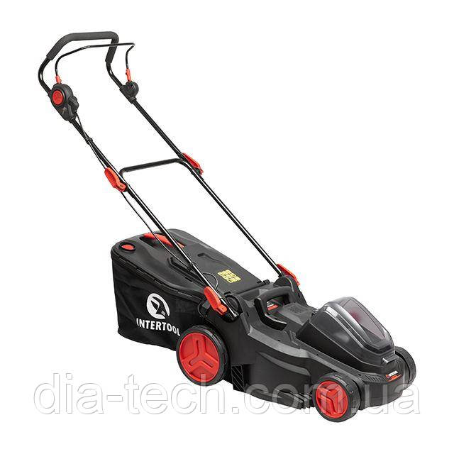 Газонокосарка акумуляторна з безщітковим двигуном 40 В (2х20 В) STORM INTERTOOL WT-9216, фото 1