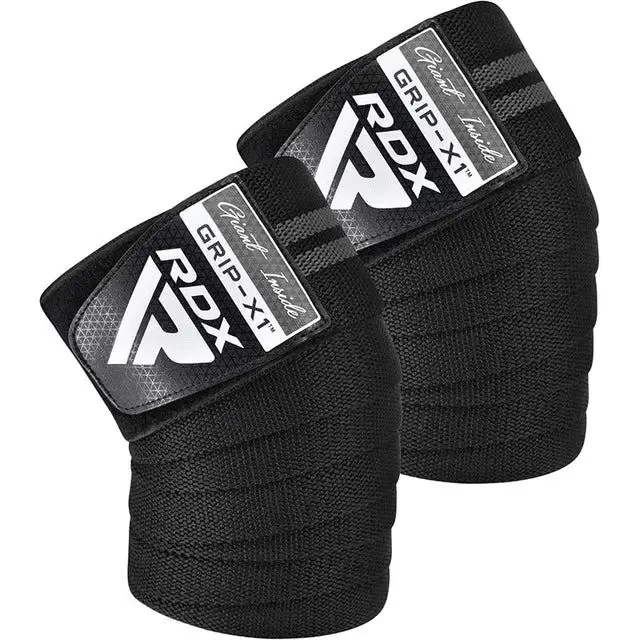 Бинти на коліна RDX KR11 GYM Knee Wrap Black/Grey, фото 1