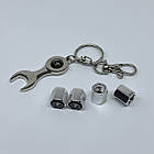 Захисні ковпачки на ніпеля Daewoo + ключик-брелок у подарунок! Колір хром, фото 3