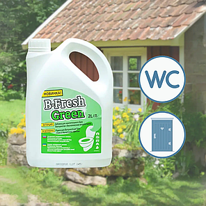 Жидкость для нижнего бачка биотуалета Thetford B-Fresh Green 2л Санитарная жидкость для биотуалеты, фото 1