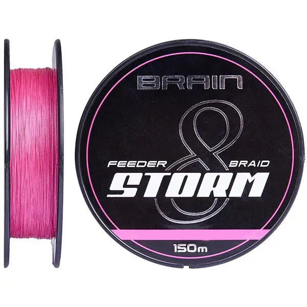Шнур Brain Storm 8X (pink) 150m 0.10mm 13lb/5.9kg, фото 1