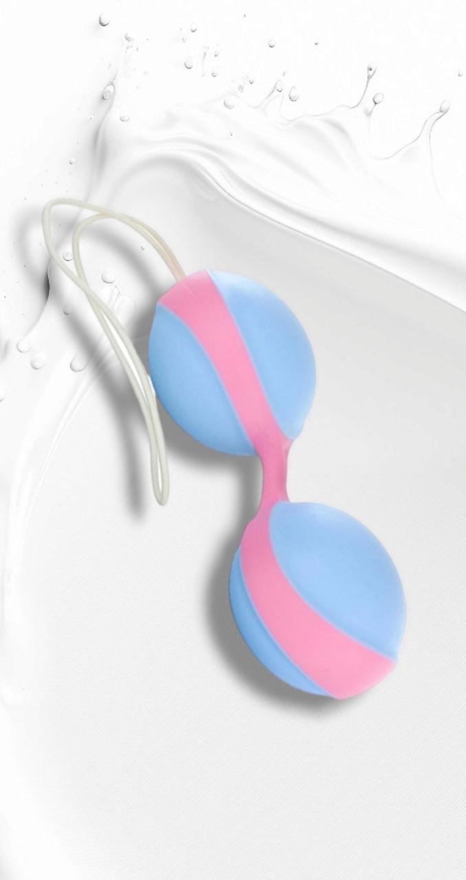 Вагінальні кульки Amor Gym Balls blue-pink, фото 1